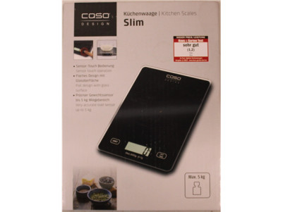 SALE OUT. | Caso Kitchen scale | Slim | Maximum weight (capacity) 5 kg | Graduation 1 g | Black | DAMAGED PACKAGING