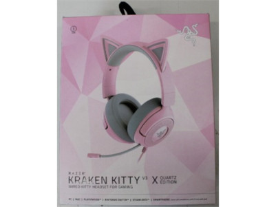SALE OUT. Razer Kraken Kitty V3 X Headset, Quartz | SALE OUT. Razer Gaming Headset | Kraken Kitty V3 X | Wired | Over-Ear | Micr