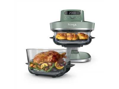NINJA 5-in-1 XL Glass Air Fryer | AS090EUGN Crispi Pro | Power 2050 W | Capacity 5.7 L | Moss Green