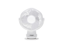 Adler Rechargeable fan with clip | AD 7335 | Table Fan | 6 W | Diameter 12.7 cm | Number of speeds 3 | Oscillation | White