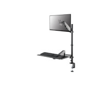 Neomounts Desk Mount | DS90-325BL1 Sit-stand workstation desk | Adjustable Height, Rotate, Tilt, Swivel | 17-32 " | Maximum weig
