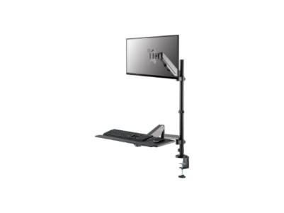 Neomounts Desk Mount | DS90-325BL1 Sit-stand workstation desk | Adjustable Height, Rotate, Tilt, Swivel | 17-32 " | Maximum weig