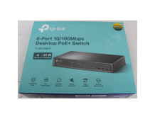 SALE OUT. TP-Link TL-SF1008LP Switch Unmanaged, Desktop, 8x10/100Mbps ports, 4xPoE ports, PSU external, Steel case | SALE OUT. S