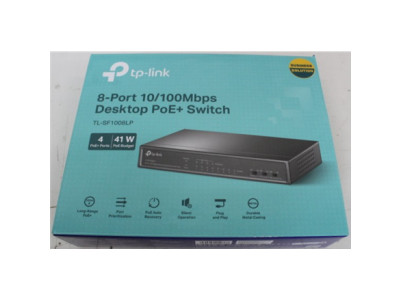 SALE OUT. TP-Link TL-SF1008LP Switch Unmanaged, Desktop, 8x10/100Mbps ports, 4xPoE ports, PSU external, Steel case | SALE OUT. S