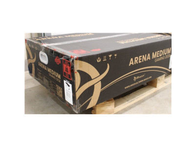 SALE OUT. | Arozzi Gaming Desk | Arena Medium | Pure Black | DAMAGED PACKAGING AND LAMINATE. SCRATCHED PARTS AND TABLE TOP. | 24