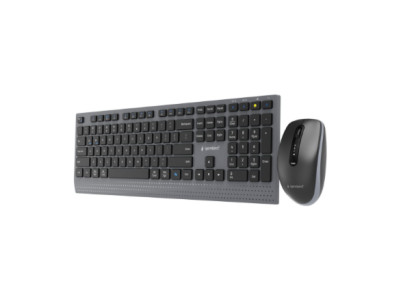 Gembird KBS-WPS-02 Dual-mode slim wireless desktop set, 2.4G+BT, US layout | Gembird