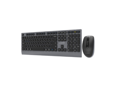 Gembird KBS-WPS-02-CYRL Dual-mode slim wireless desktop set, 2.4G+BT, Cyrillic layout | Gembird