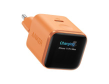 Anker Nano Charger 45W, Smart Display, Orange | 24 pin USB-C