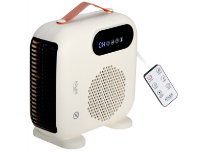 Adler LED Fan Heater with Remote Control | AD 7756 | Fan heater | 2000 W | Beige | IPX0