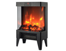Adler LED electric fireplace with remote control | AD 7755 | Ceramic Heater | 2000 W | Number of power levels 2 | Black