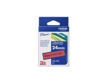 Brother | TZe-451 Laminated Tape | Black On Red | TZe | 8 m | 2.4 cm