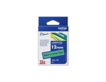 Brother | TZe-731 Laminated Tape | Black on Green | TZe | 8 m | 1.2 cm