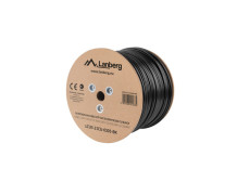 Lanberg Cable Cat.5E UTP 305M Solid Outdoor CU Black Fluke Passed | LCU5-21CU-0305-BK