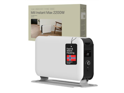 Mill | Heater | CO2200LEDMAX | Convection Heater | 2200 W | Number of power levels 3 | Suitable for rooms up to 5-30 m | White