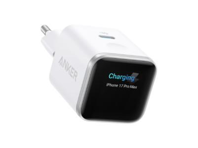 Anker Nano Charger 45W, Smart Display, White