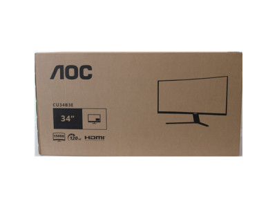 SALE OUT. AOC CU34B3E Curved 34" 3440x1440/21:9/300cd/m2/4ms HDMI, DisplayPort, USB, Audio out | Warranty 36 month(s) | DAMAGED 