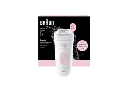 Braun Epilator | Silk- pil 5 SE5-000 | Operating time (max) 40 min | Number of power levels 2 | Wet & Dry | White/Pink