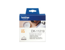 Brother DK-11219 Round paper labels, 12 mm, Black on white | Brother