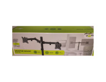 SALE OUT. Goobay Dual Monitor Mount Flex, Black | Goobay Dual Monitor Mount Flex | Swivel, Tilt, Rotation | 17-32 " | Maximum we
