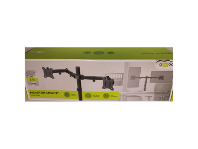 SALE OUT. Goobay Dual Monitor Mount Flex, Black | Goobay Dual Monitor Mount Flex | Swivel, Tilt, Rotation | 17-32 " | Maximum we