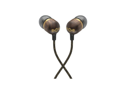 Marley Wired Earbuds | Smile Jamaica | Built-in microphone | USB Type-C | Brass