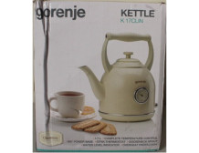SALE OUT. | SALE OUT. | Gorenje | Kettle | K17CLIN | Electric | 2000 W | 1.7 L | Plastic/Metal | 360 rotational base | Ivory | D