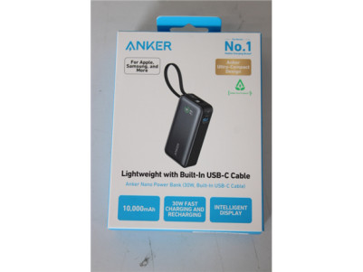SALE OUT. Anker 545 Nano Power Bank | A1259G11 | 10000 mAh | Black | DEMO