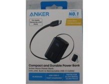 SALE OUT. | Anker Nano Power Bank 45W with Built-In Retractable USB-C Cable | A1638H11 | 10000 mAh | Black | DEMO