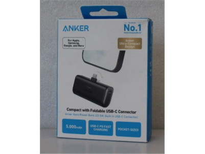 SALE OUT. Anker Nano Power Bank Built-In with USB-C Connector | A1653H11 | 5000 mAh | Black | DEMO