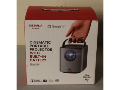 SALE OUT. Anker Nebula Mars 3 Air Google TV Projector with Built-In Netflix | Full HD (1920x1080) | 400 ANSI lumens | Black | DA