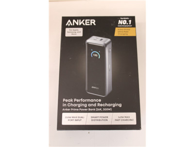 SALE OUT. Anker Prime power bank - USB, 2 x USB-C - 300 Watt | 26250 mAh | Black | UNPACKED, SMALL SCRATCHED ON TOP EDGE