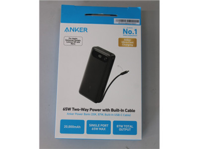 SALE OUT. Anker Power Bank 65W | A1383H11 | 20000 mAh | Black | UNPACKED, SCRATCHES