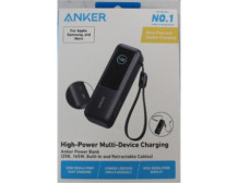 SALE OUT. | Anker Zolo Powerbank | A1695H11 | 25000 mAh | Built-In USB-C and Retractable Cable) | Grey | DEMO