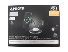 SALE OUT. Anker Prime Wireless Charging Station Qi2.2 25W wireles charging (3-in-1, MagGo, AirCool, Dock Stand) PSU added, Black