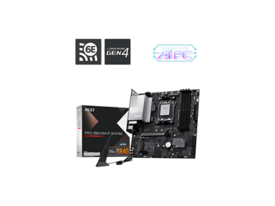 MSI PRO B840M-P WIFI6E | Processor family AMD | Processor socket AM5 | DDR5 | Supported hard disk drive interfaces SATA, M.2 | N