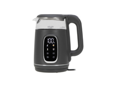 Adler Kettle with LED Display | AD 1305 | Electric | 2200 W | 1.7 L | Plastic | 360 rotational base | Grey