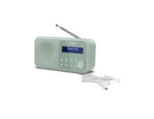 Sharp DR-P420(GN) Tokyo Portable Digital Radio, FM/DAB/DAB+, Bluetooth 5.0, USB or Battery Powered, Aquamarine Green | Sharp