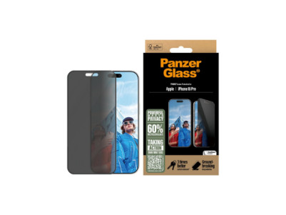 PanzerGlass Screen protector | Apple | iPhone 16 Pro | Glass | Black | Ultra-Wide Fit