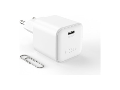 Fixed Mini GaN power adapter with USB-C output and PD support, 65W