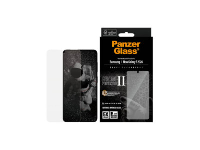 PanzerGlass Ceramic Screen Protector Samsung New Galaxy S26 | Ultra-Wide Fit w. EasyAligner | PanzerGlass