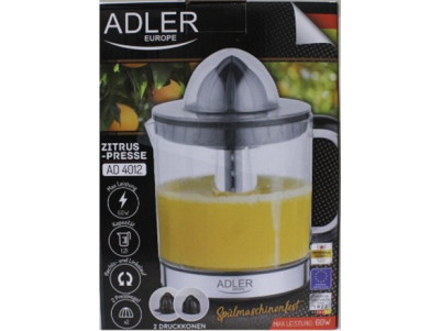 SALE OUT. Adler AD 4012 Citrus Juicer, 2 Pressing Cups for Big and Small Citrus Fruits, 40W, Black | Adler Citrus Juicer | AD 40