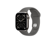 Apple Watch Series 11 GPS + Cellular 42mm Natural Titanium Case with Stone Grey Sport Band - S/M