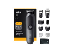 Braun 11-in-1 Grooming Kit | All-in-One Kit Series 5 AIO5560 | Cordless | Number of length steps 14 | Grey/Black