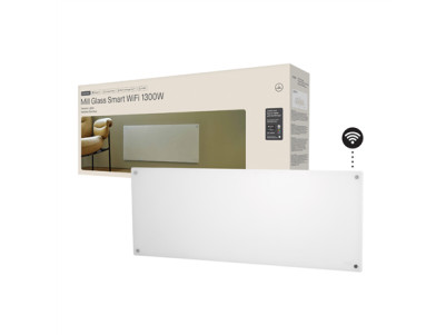 Mill Glass Smart WiFi Panel Heater Gen. 4 | GL1300WIFI4 | Panel Heater | 1300 W | Suitable for rooms up to 15-19 m | White