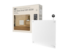 Mill Glass Smart WiFi Panel Heater Gen. 4 | GL400WIFI4 | Panel Heater | 400 W | Suitable for rooms up to 4-6 m | White | IPX4