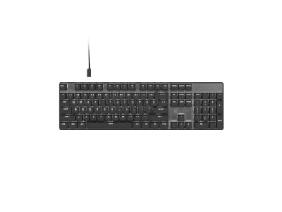 Natec Amberjack | Keyboard | Wired | US | Linear | White backlight, Hot-swappable switches, Anti-ghosting, Built-in memory, Macr