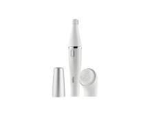 Braun Face Facial Epilator and Brush | SE810 | Number of power levels 1 | Wet & Dry | White/Silver