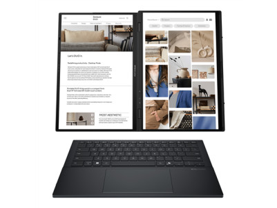Asus | Zenbook Duo UX8406CA-QL287W | Inkwell Gray | 14 " | OLED | Touchscreen | FHD | 1920 x 1200 pixels | Intel Core Ultra 7 | 