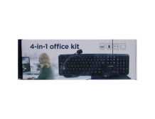 SALE OUT. Gembird KBS-UO4-01 Multimedia office set, black, US-Layout | SALE OUT. | Gembird 4-in-1 Multimedia office set | KBS-UO