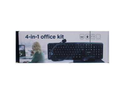 SALE OUT. Gembird KBS-UO4-01 Multimedia office set, black, US-Layout | SALE OUT. | Gembird 4-in-1 Multimedia office set | KBS-UO